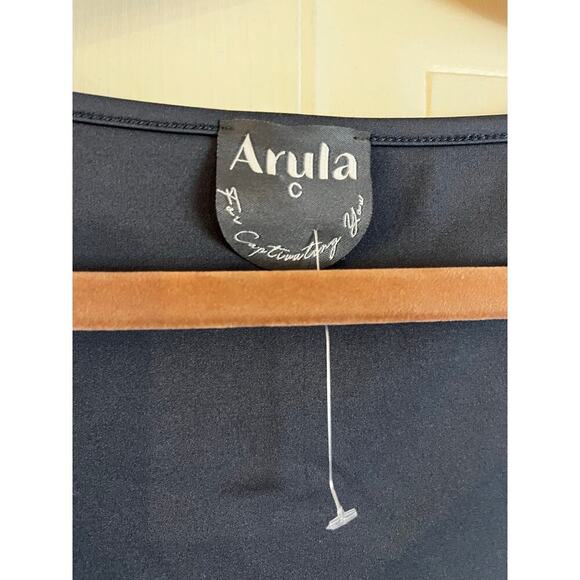 NWOT Arula Women’s Long Sleeve Faux Wrap Top Gray Size 3X V Neck - Picture 4 of 6